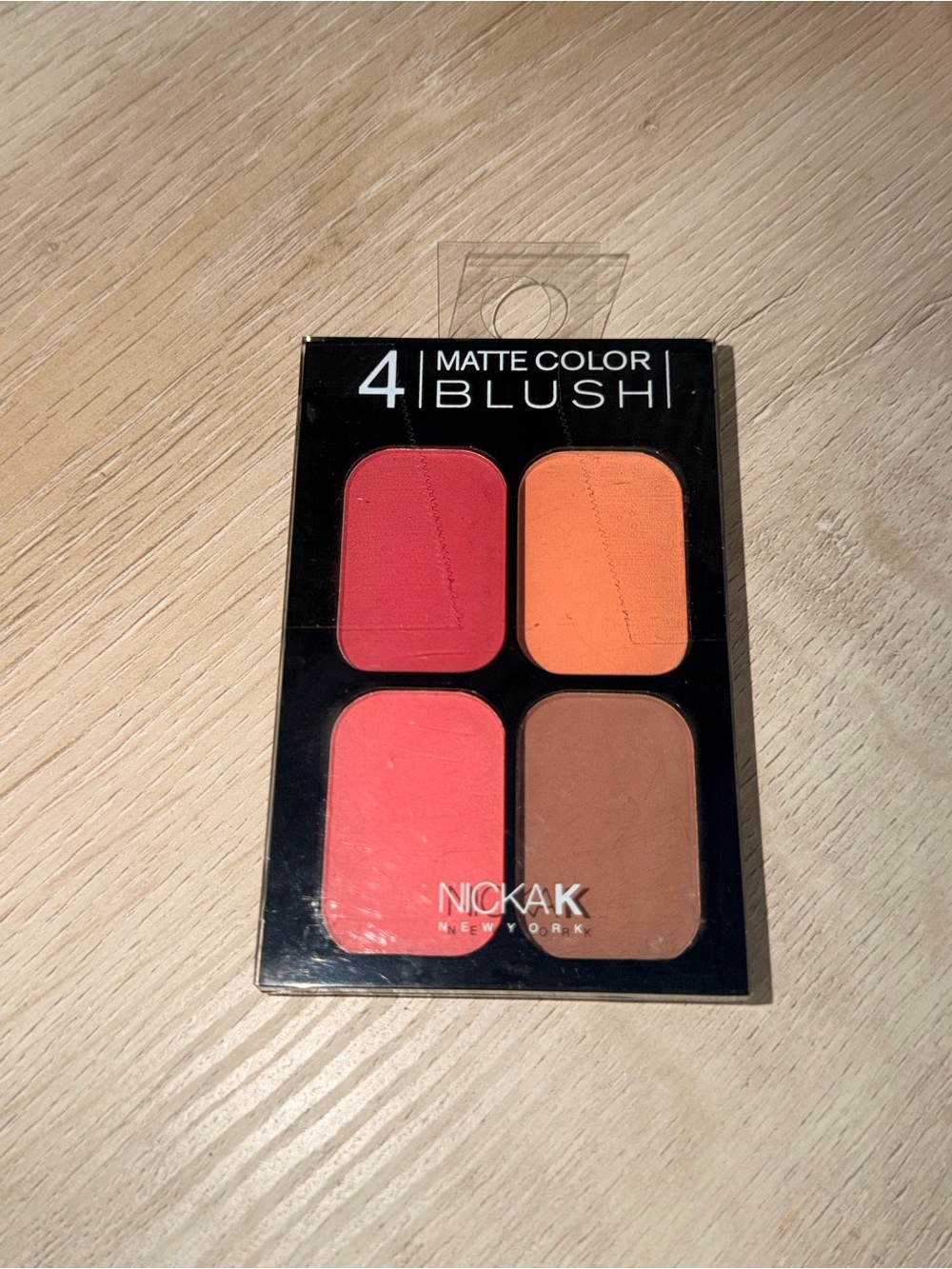 Nicka K Matte Color Blush Palette - Coral, Peach, Pink, Brown
